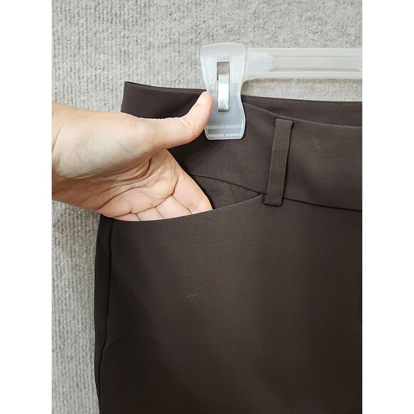 New York & Co 7th Avenue Barely Bootcut Dress Pants Womens 10 Brown Modern NEW - Picture 2 of 9